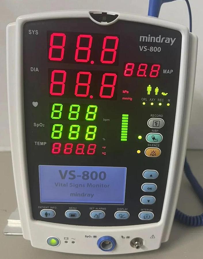 Used Mindray Vital Signs Monitor Model: VS-800 VS800