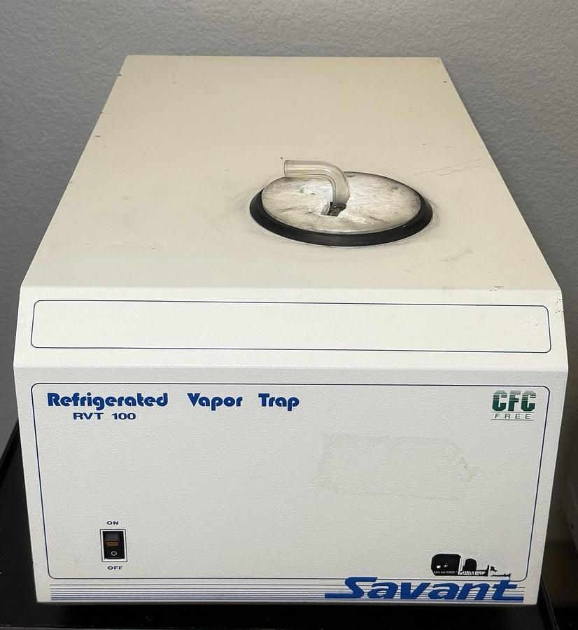 Used Savant Speedvac RVT-100 120V Refrigerated Vapor Trap with Glassware