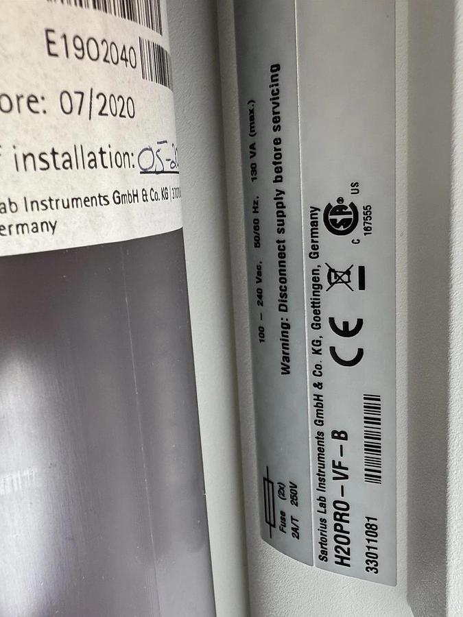 Used Sartorius H20PRO-VF-B Arium Pro VF Water Purification System w/ Dispenser