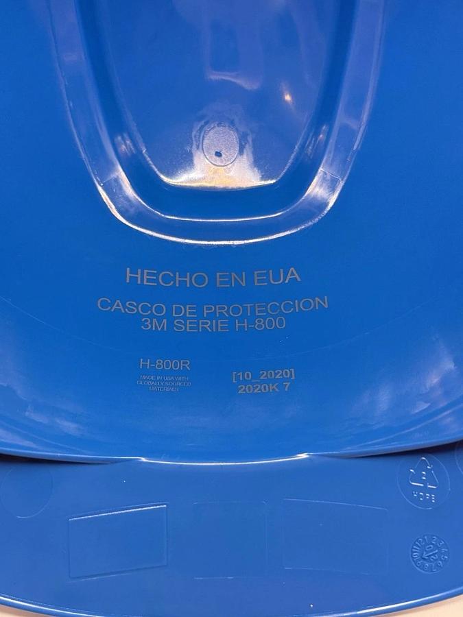 Used NEW 3M Full Brim Hard Hat H-700 & H-800 Series w/ 4pt. Ratchet Suspension, Blue