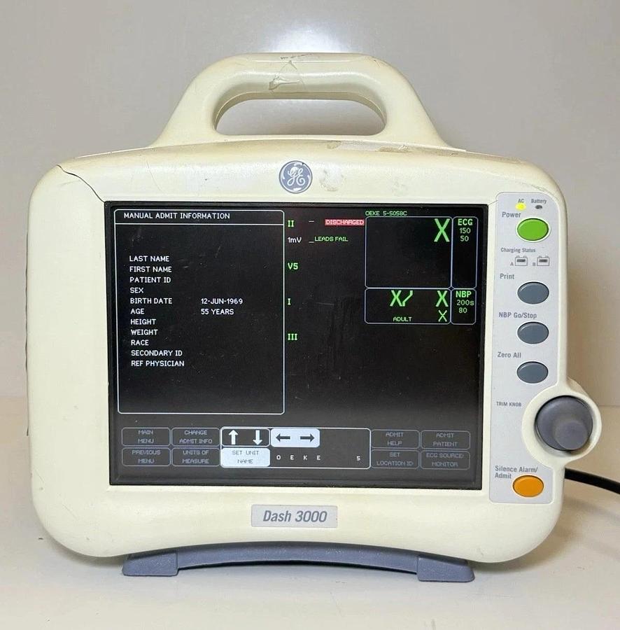 Used GE DASH 3000 Patient Monitor Ref: 2035598-102