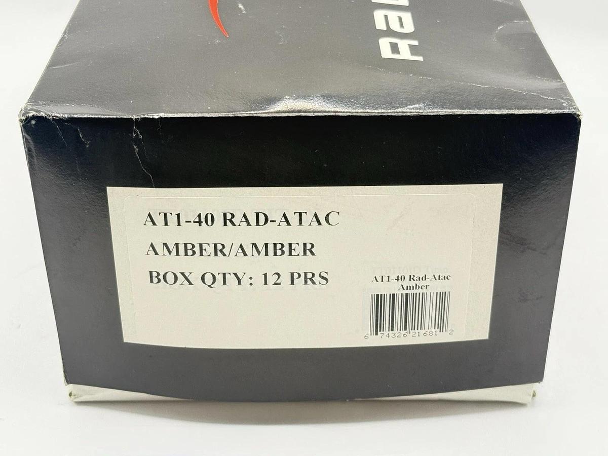 Used NEW 12 Pairs - Radians AT1-40 Amber Safety Glasses, Style: RAD-ATAC