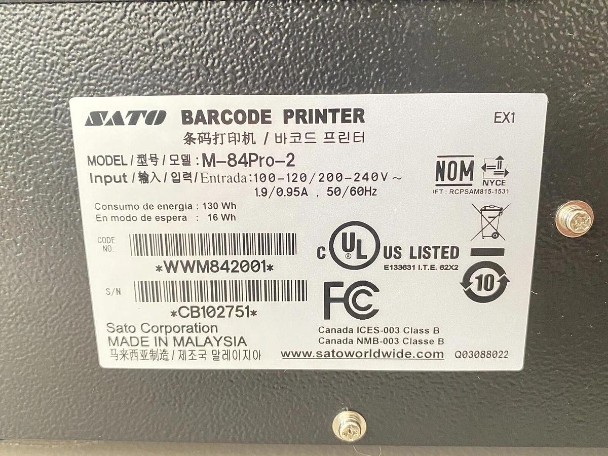 Used SATO Barcode Printer M-84PRO-2