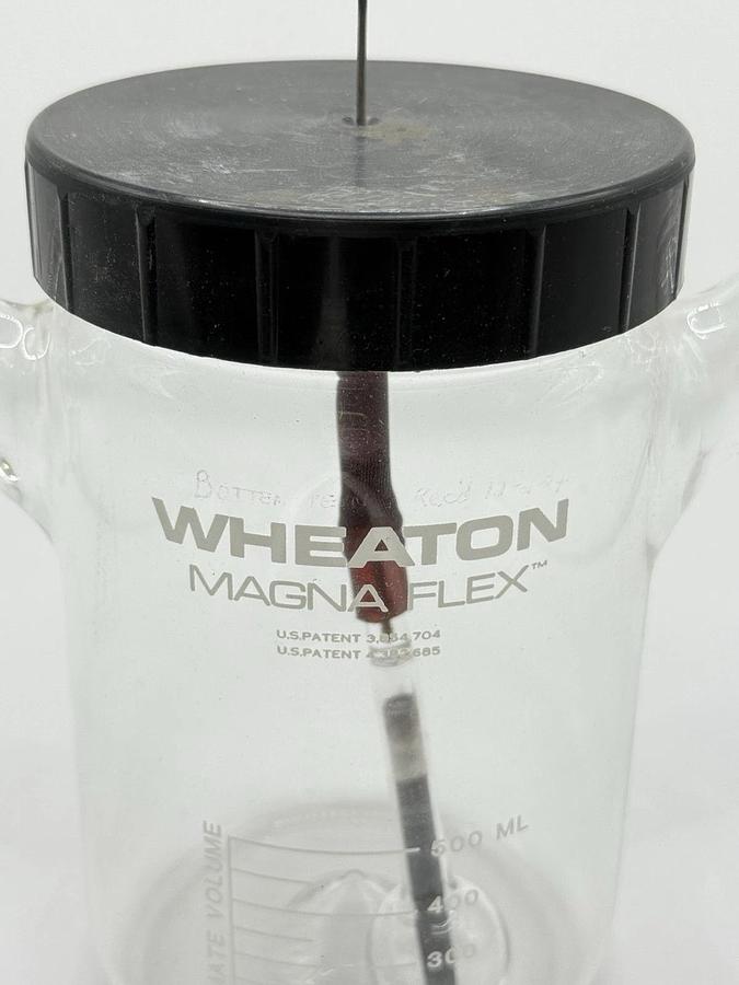 Used WHEATON 500ml MAGNA FLEX™ Microcarrier Spinner Lab Glass Flask 3.654.704