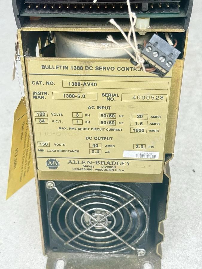 Used Allen-Bradley 1388B-AV40 DC Servo Controller 1388