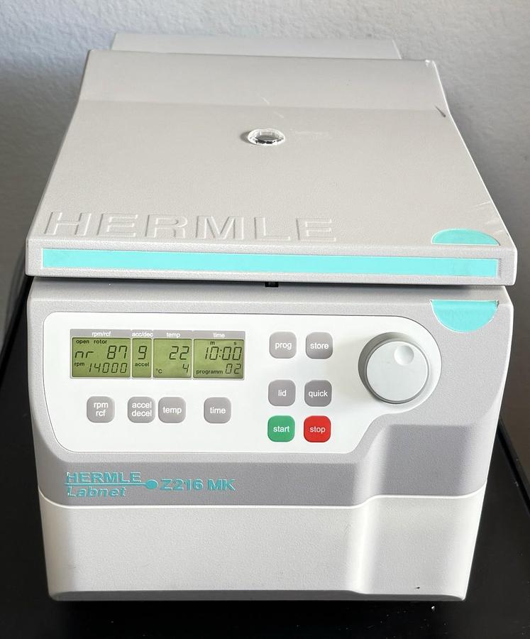 Used Hermle Labnet Z216 MK Refrigerated Centrifuge w/ Rotor