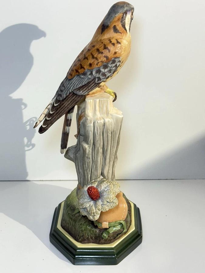 Used Boehm Limited Edition Porcelain Figurines - Pair of Kestrels Falco sparverius