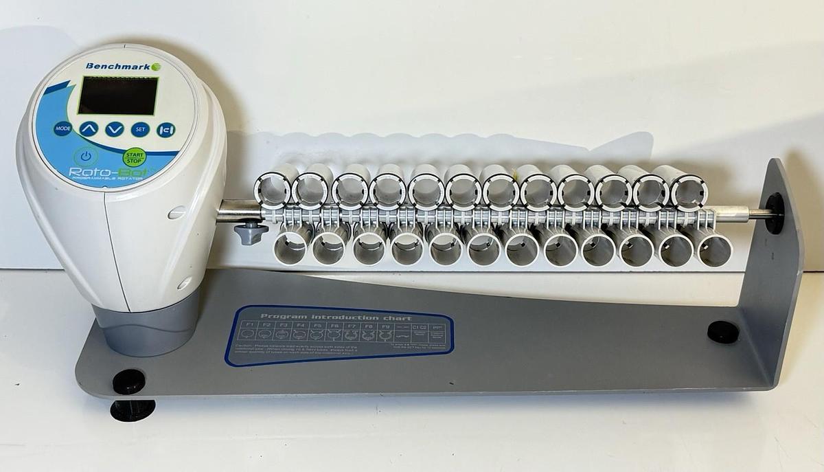 Used Benchmark Scientific R4045 RotoBot Programmable Rotator with Tube Holder