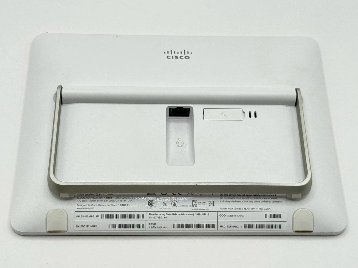 Used CISCO TelePresence Touch 10 Conference Tablet 74-115968-01, Model: TTC5-09
