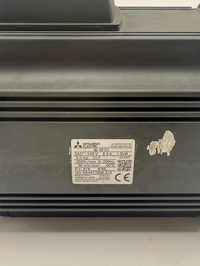 Used Mitsubishi HG-RR153 AC Servo Motor – New in Box