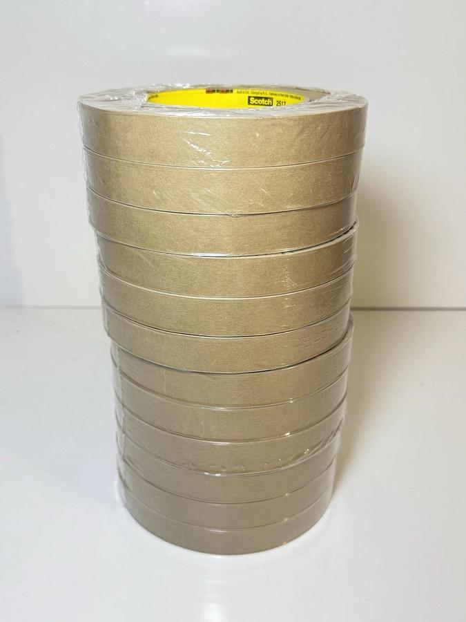 Used NEW 3M™ Scotch 2517 Flatback Paper Tape (48 Per/Case) Color: tan, 18mm x 55m