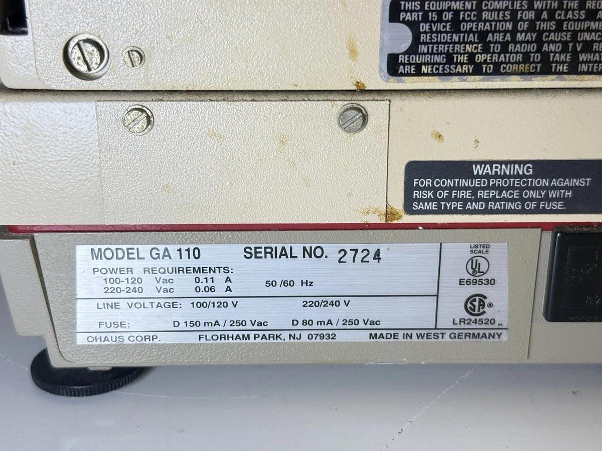 Used Ohaus GA 110 GA110 Laboratory Lab Digital Scale