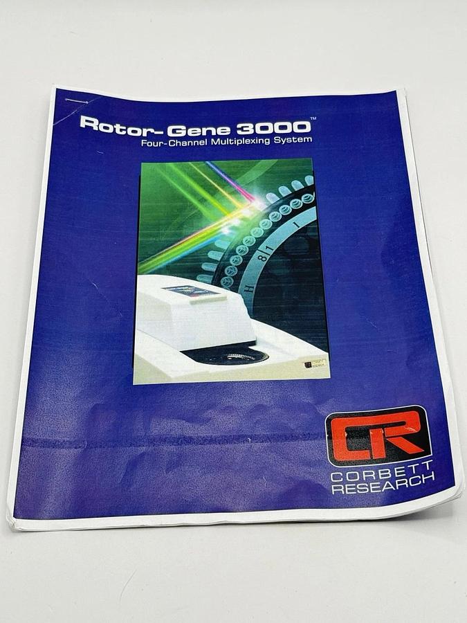 Used Corbett Research RG-3000 Rotor-Gene Real Time PCR Cycler Lab + Software manuals