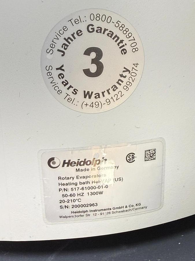 Used Heidolph Basis Hei-VAP ML Rotary Evaporator w/ Heating Bath Hei-VAP