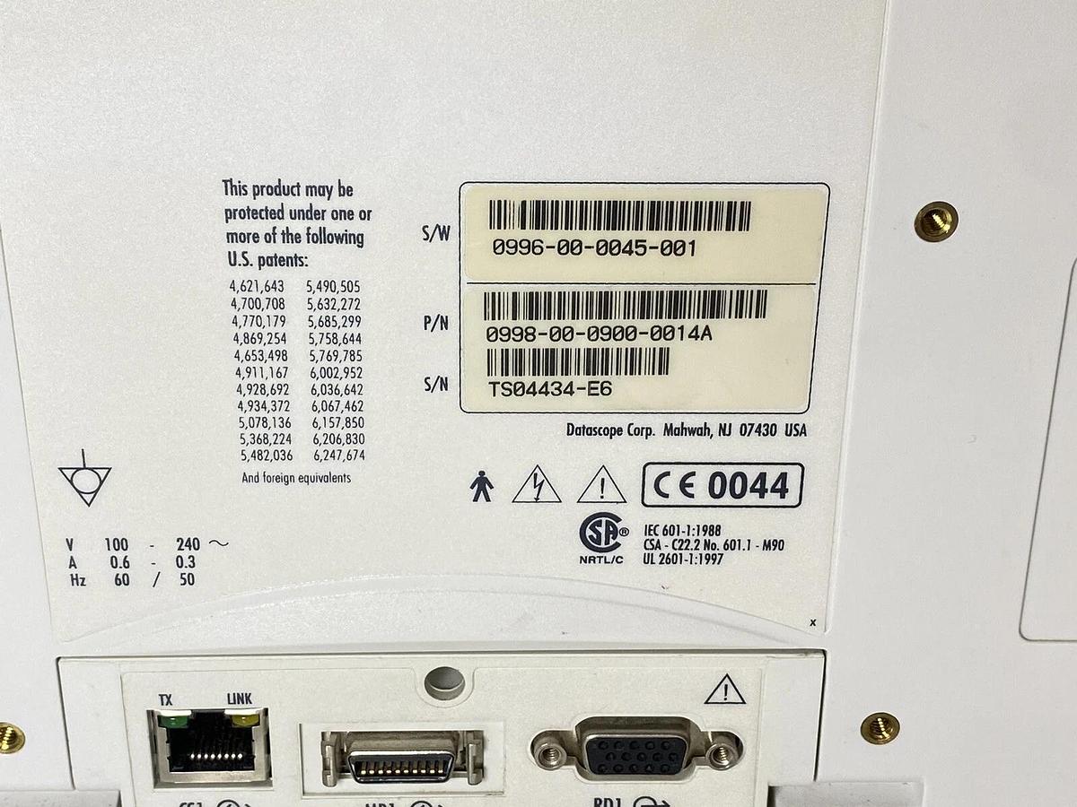 Used Datascope Passport 2 Patient Monitor