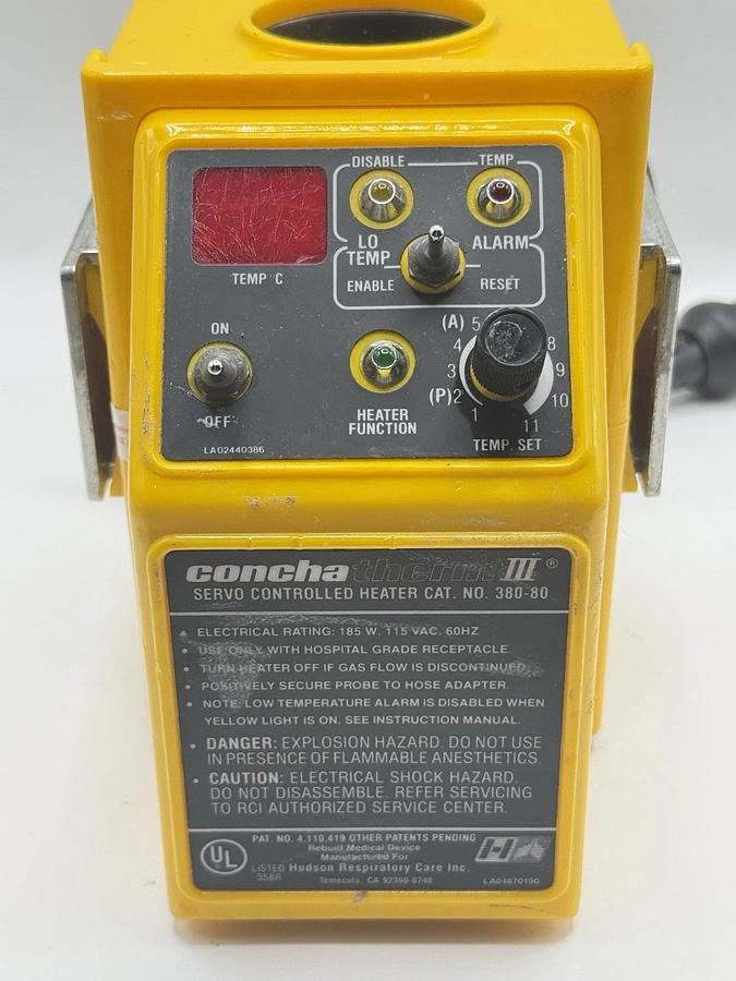 Used HUDSON RCI 380-80 Concha Therm III Servo-Controlled Heater