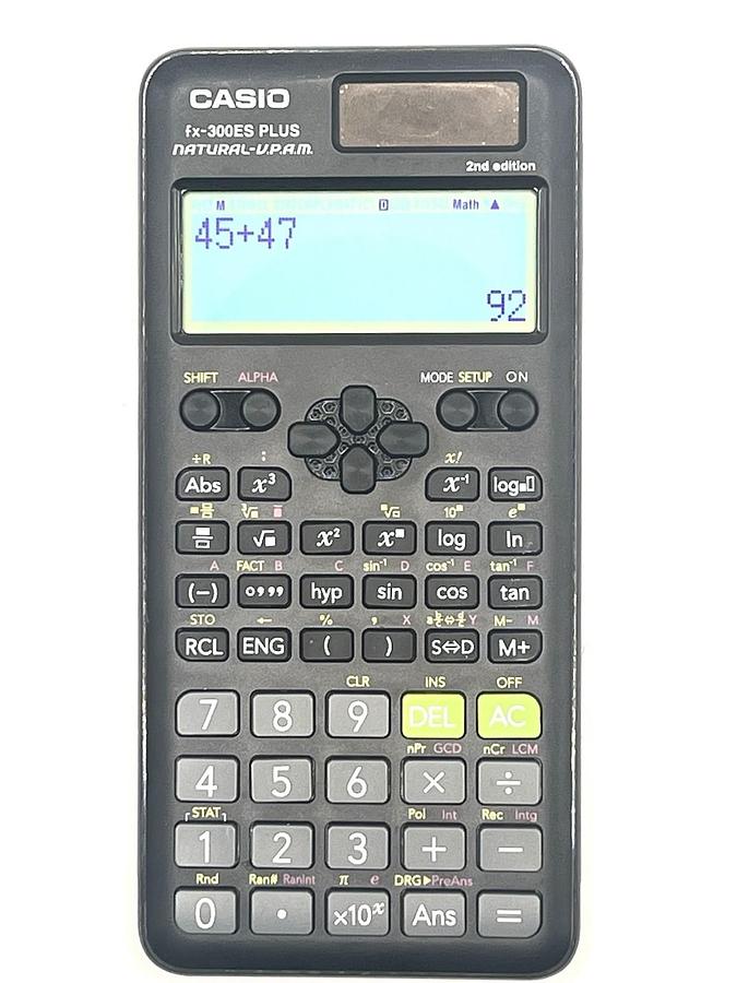 Used CASIO fx-300ES PLUS Natural-VPAM 2nd Edition Scientific Calculator TESTED WORKS