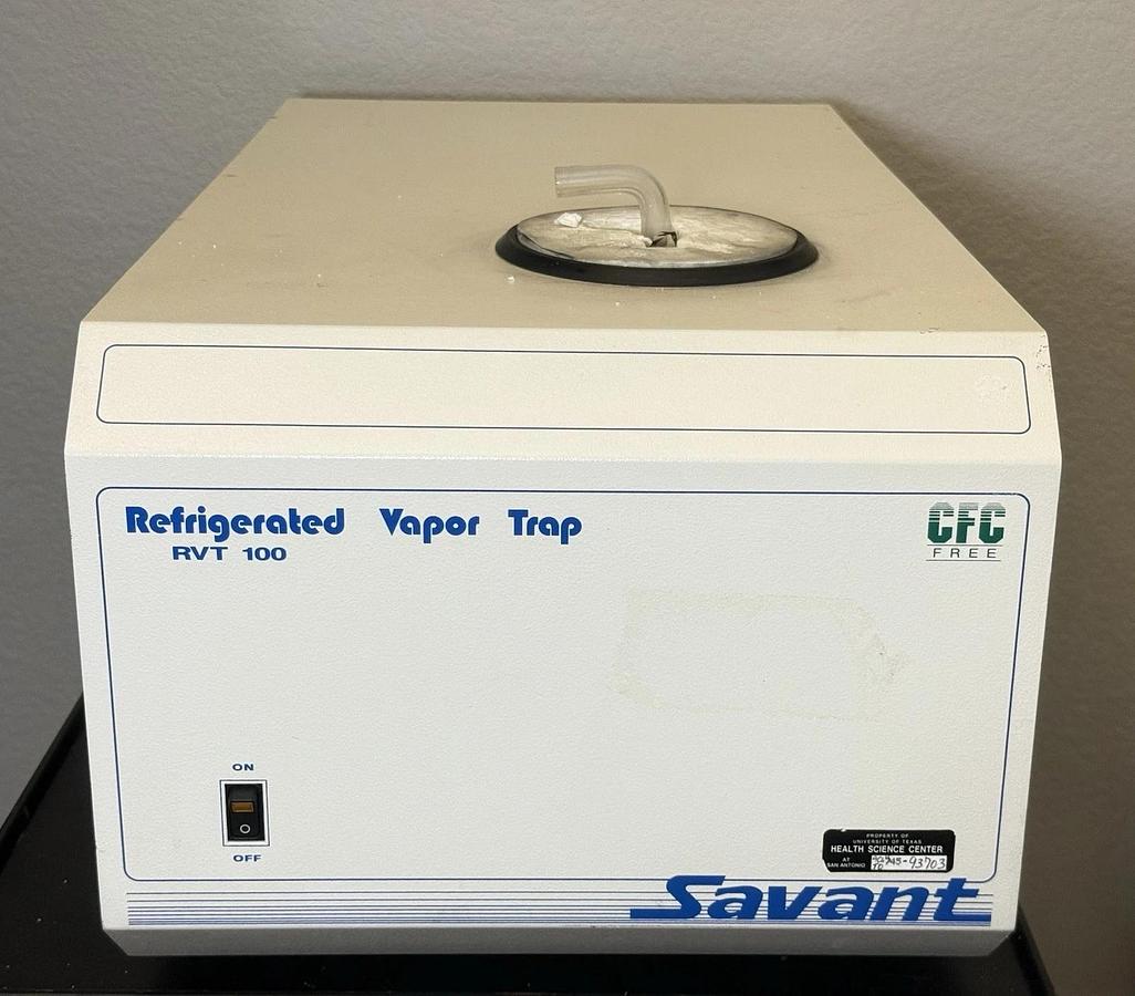 Used Savant Speedvac RVT-100 120V Refrigerated Vapor Trap with Glassware