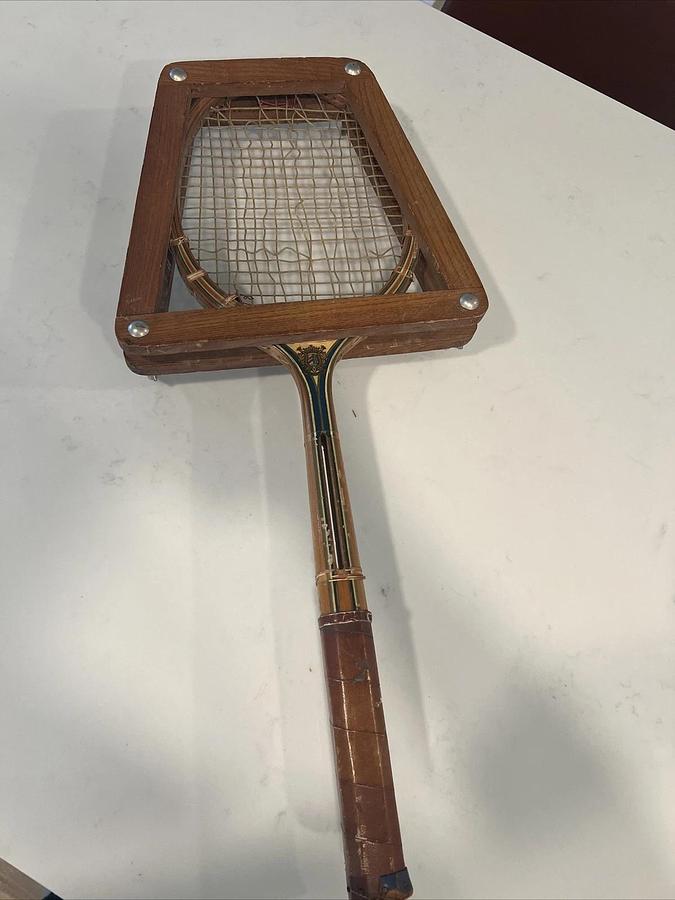 Used Vintage Wright Ditson Top Flite Wooden Tennis Racket (broken Strings)