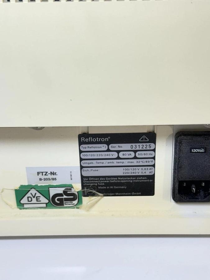 Used Boehringer Mannheim Typ Reflotron 1 Chemistry Laboratory