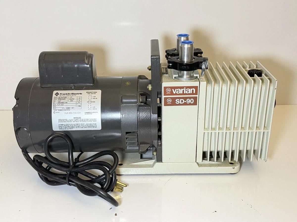 Used Varian SD-90 Dual Stage Rotary Vane Vacuum Pump