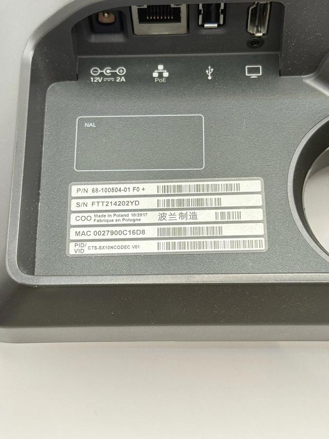 Used CISCO TelePresence SX10 Quick Set HD Conf. Camera CTS-SX10NCODEC 68-100504-01