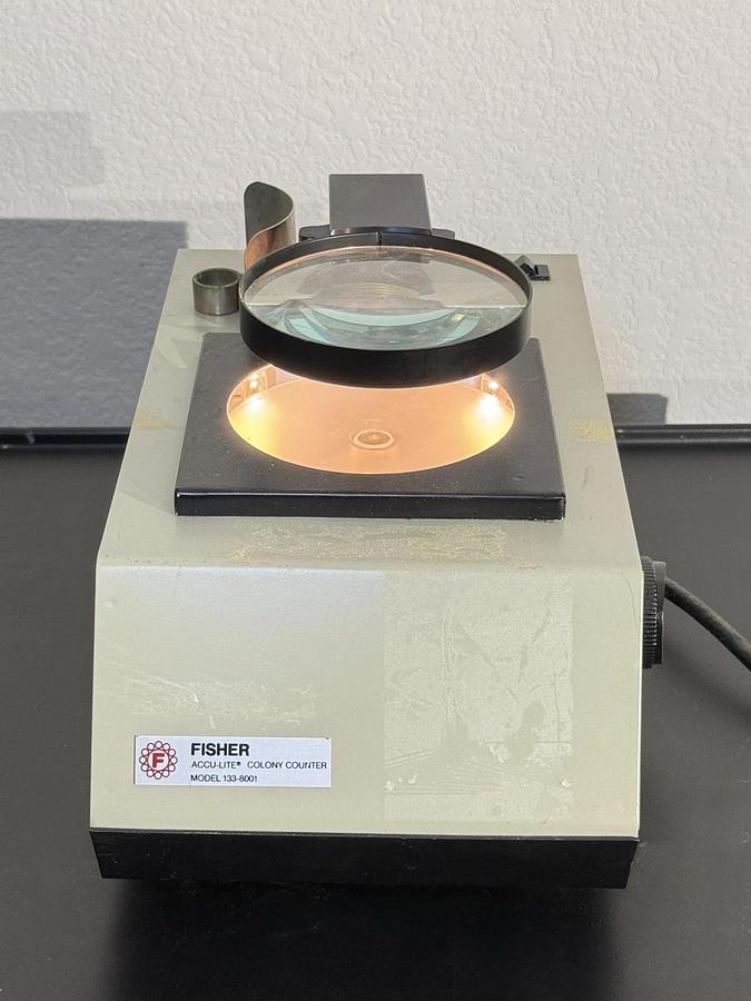 Used Fisher Scientific ACCU-LITE Illuminated Magnifying Colony Counter 133-8001
