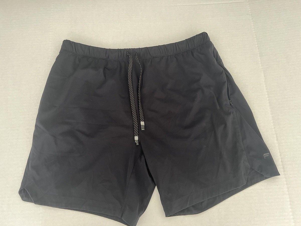 Used Fabletics Shorts Men's XL Fundamental 7" Athletic Running Training Black Logo