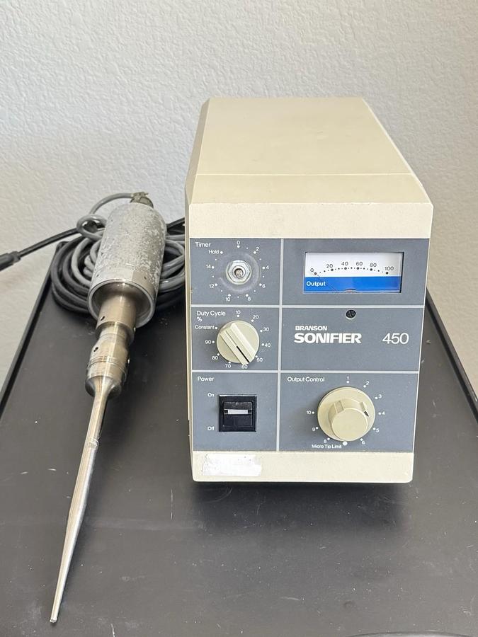Used Branson Ultrasonics Sonifier 450 Ultrasonic Cell Disruptor with Horn