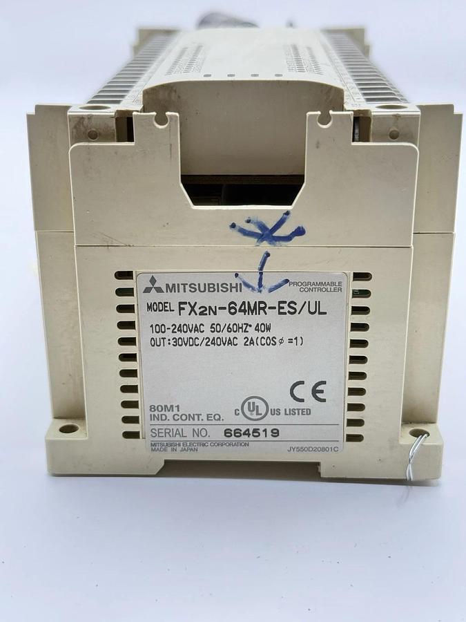 Used Mitsubishi FX2N-64MR-ES/UL Programmable Controller