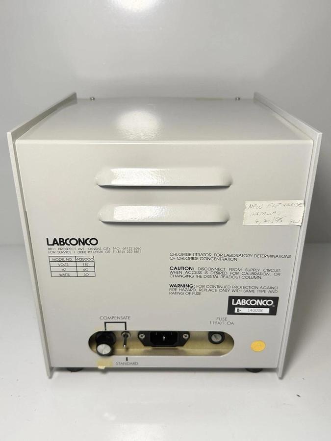 Used Labconco 4425000 Digital Chloridometer Testing Unit Laboratory