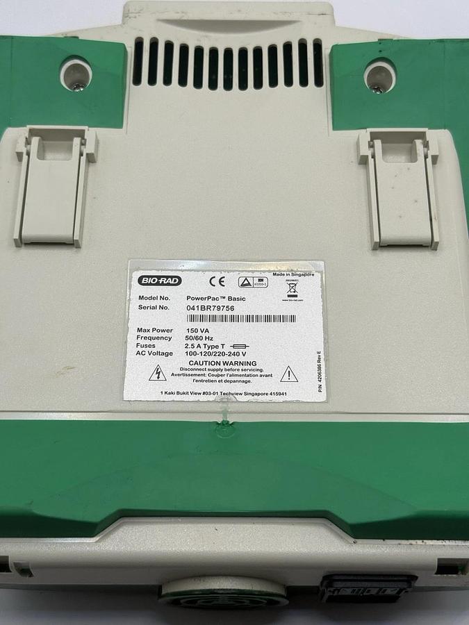 Used Bio Rad PowerPac Basic Power Supply 4206386 Tabletop Electrophoresis System