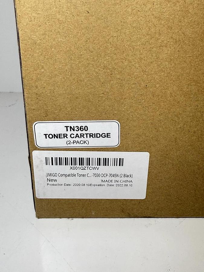 Used New JIMIGO TN-360 High Yield Toner Cartridge - Black 636123915619