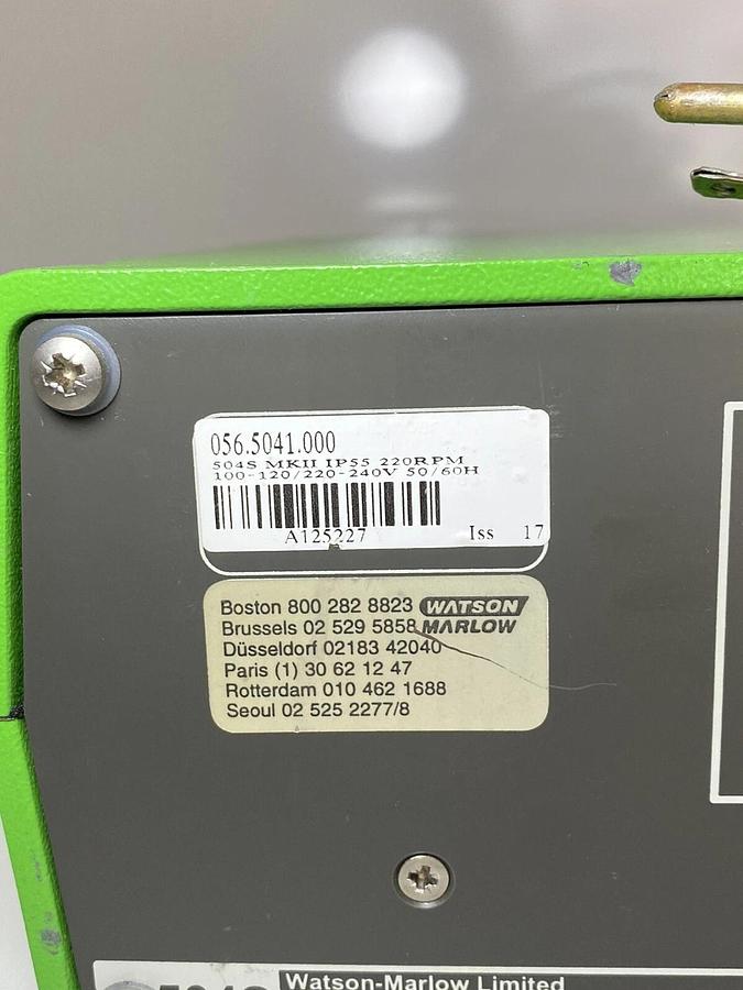 Used Watson Marlow 504S Peristaltic pump easy load drive head MKII IP55