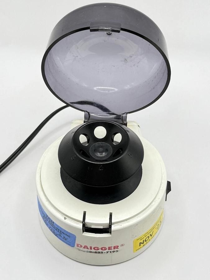 Used Daigger Micro Centrifuge SD 110V 6 Position Fixed Angle Rotor