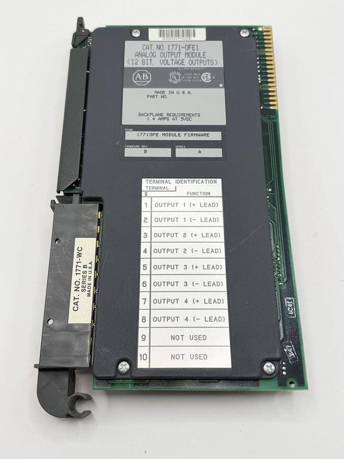 Used Allen-Bradley 1771-OFE1 Analog Output Module (12 Bit Voltage Outputs)