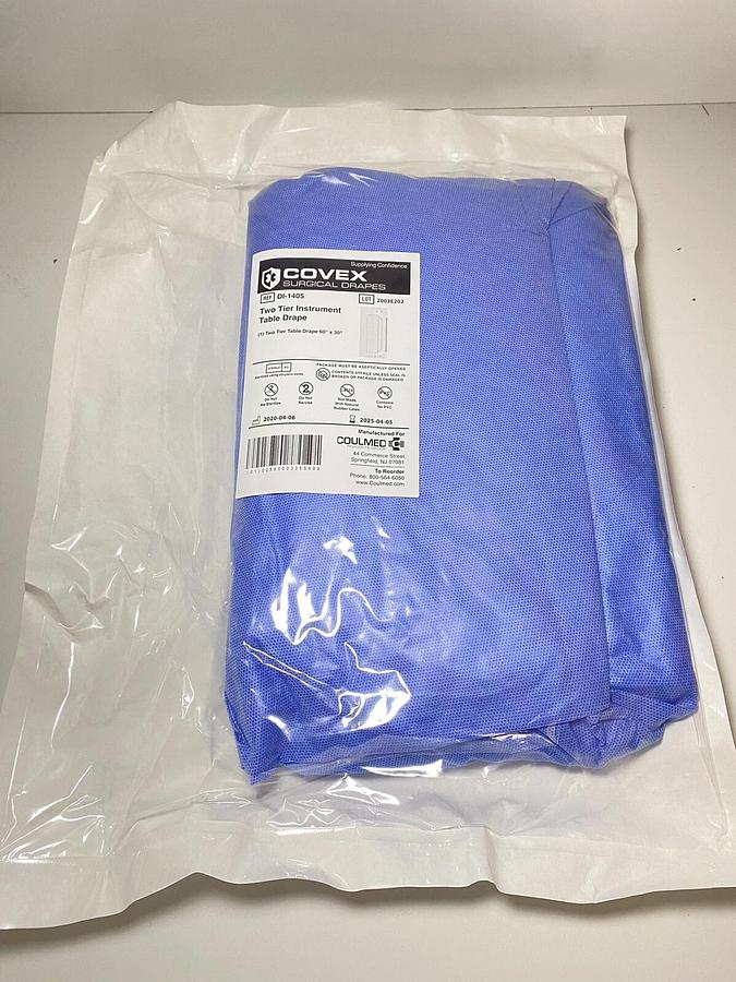 Used Coulmed Covex DI-1405 2 Tier Instrument Table Drape 60”x30” 12/Case