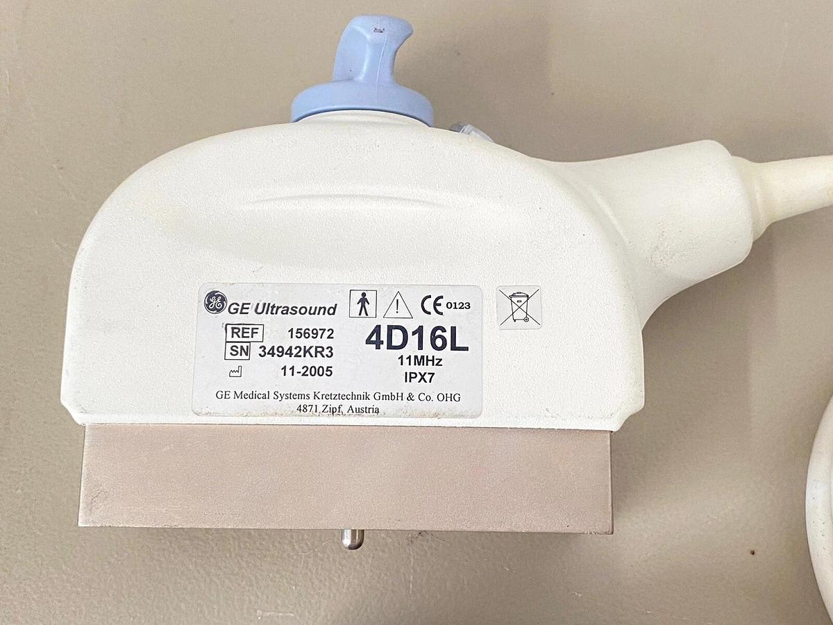 Used GE Ultrasound 4D16L Ultrasound Probe Transducer IPX7 156972