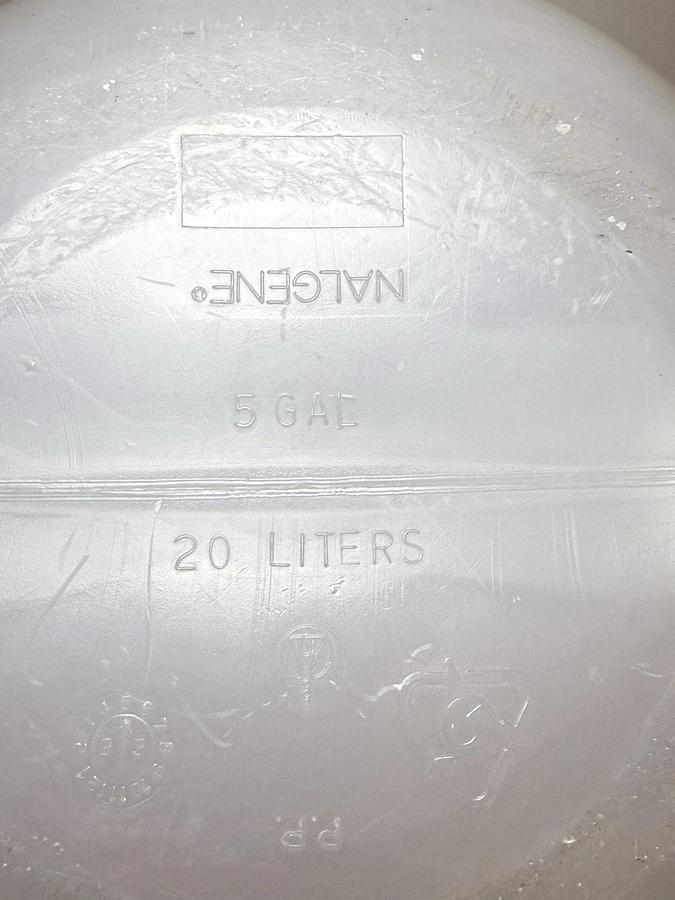 Used Nalgene 5.5 Gallon /20L Autoclavable Polypropylene Carboy with Spigot & Cap