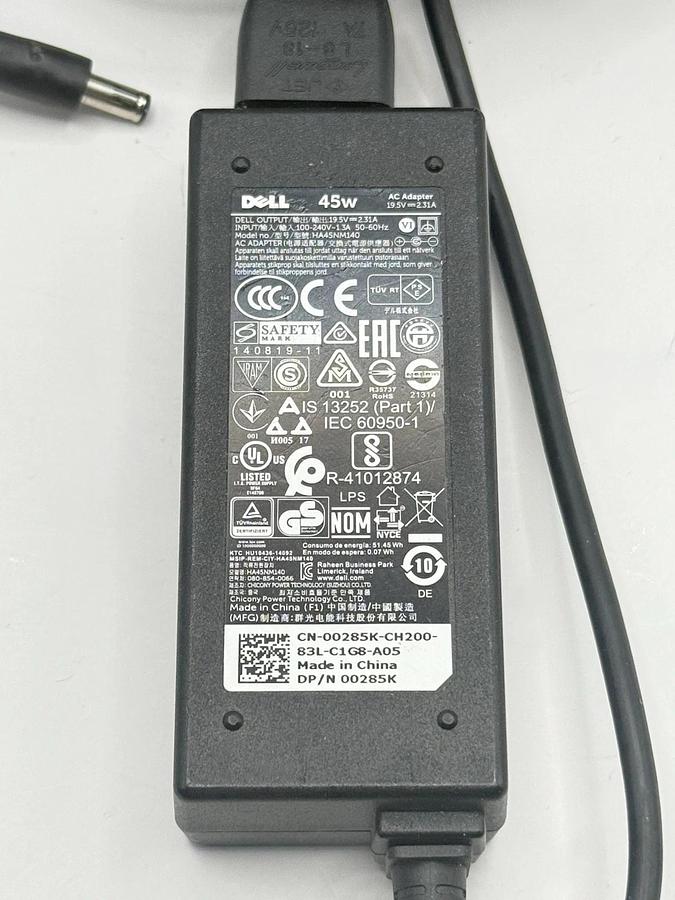Used DELL 00285K 45W Genuine Original AC Power Adapter Charger