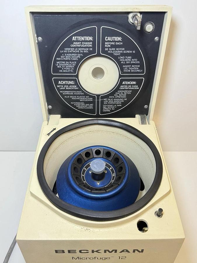Used Beckman Microfuge 12 Laboratory Centrifuge with Rotor