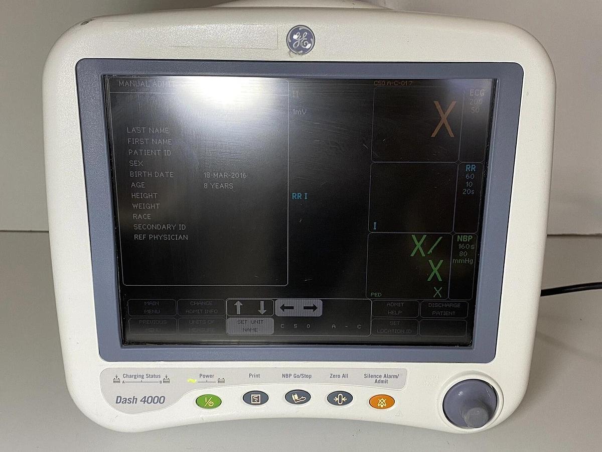 Used GE Medical Systems Dash 4000 Monitor 2035598-203
