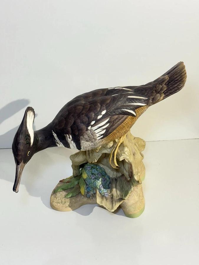 Used Boehm Limited Edition Porcelain Figurines - Pair of Hooded Mergansers Waterfowl