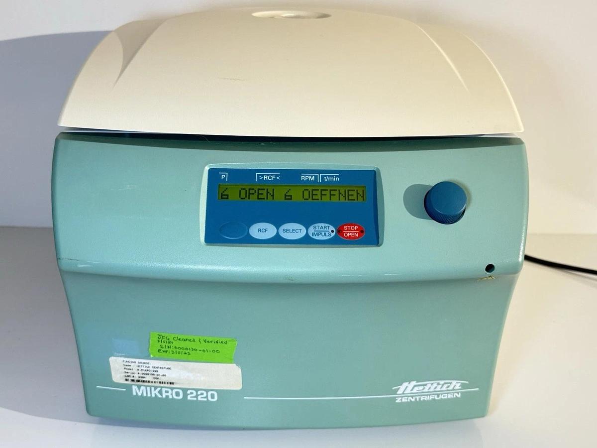 Used Hettich Zentrifugen MIKRO 220 Laboratory Benchtop Centrifuge 2200-01