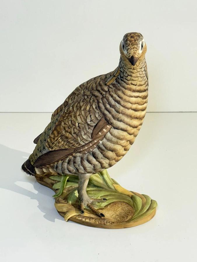 Used Boehm Limited Edition Porcelain Figurines - Pair of Lesser Prairie Chickens