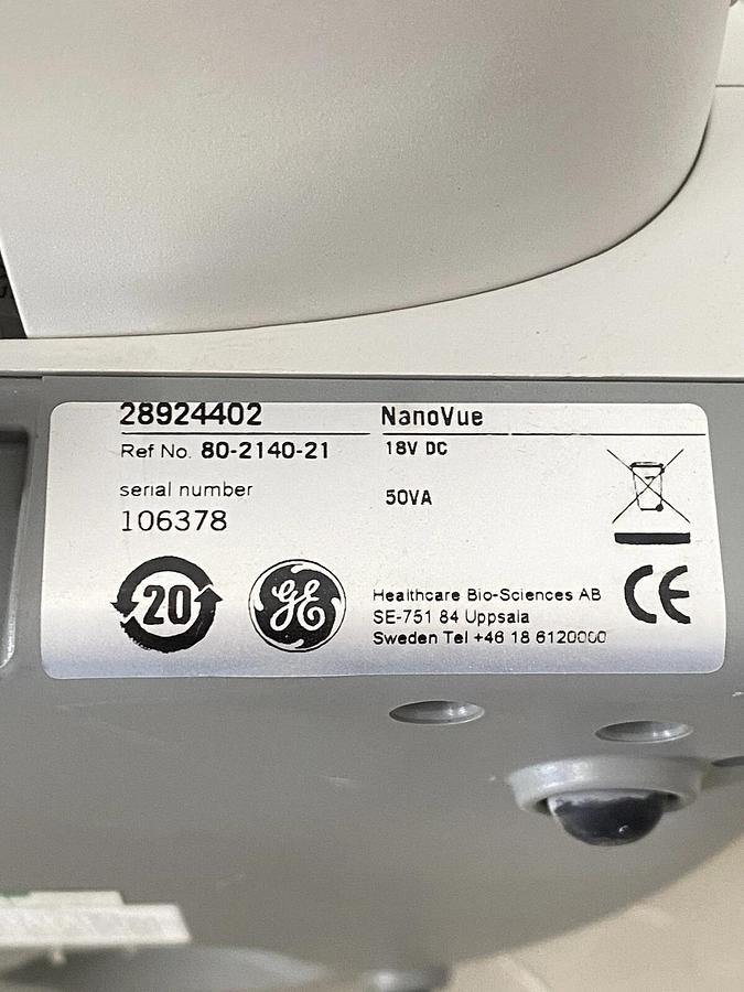 Used GE NanoVue Portable Spectrophotometer 80-2140-21