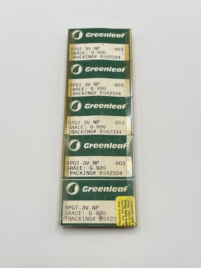 Used Greenleaf Round shape Carbide Inserts RPGT-3V-NP G-920
