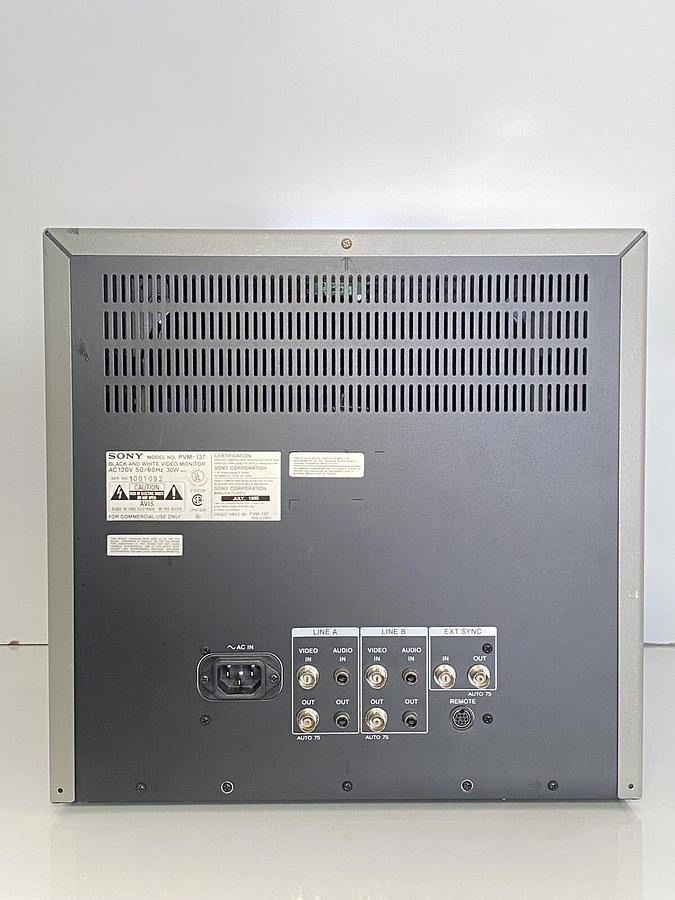 Used Sony PVM-137 Black and White Video Monitor - Retro Monitor Screen 1995