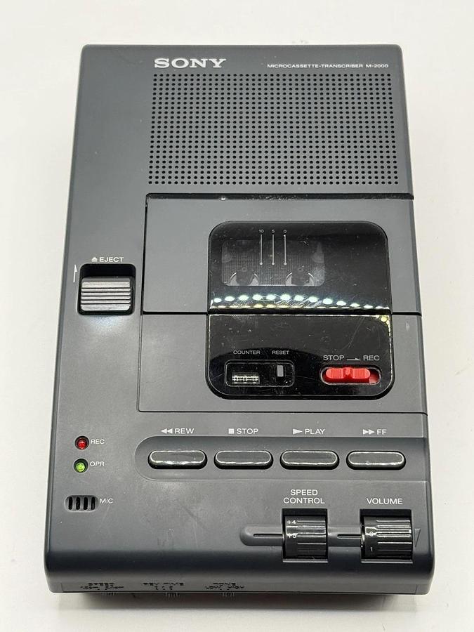 Used Sony M-2000 Desktop Microcassette Cassette Transcriber / Recorder