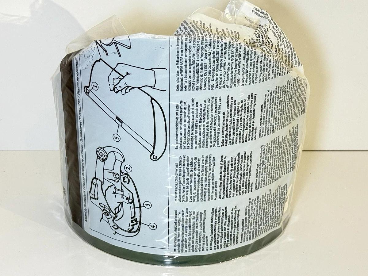 Used NEW Qty:10  3M Dark Green Polycarbonate Face Shield WP96C, Ref: 82702-00000